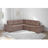 Sofá de Canto 4 Lugares Suede New Alphaville Marrom Castor - 1