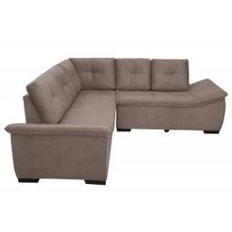 Sofá de Canto 4 Lugares Suede New Alphaville Castor Sofá Casa - 3