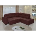 Ver imagem 1 de Sofá de Canto Retrátil 247cm X 218cm Holanda Suede