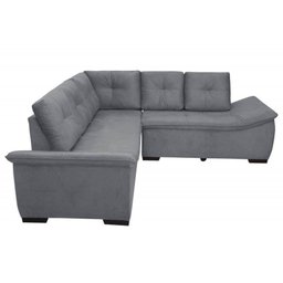 Sofá de Canto 4 Lugares Suede New Alphaville Cinza Sofá Casa - 3