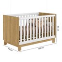 Ver imagem 3 de Berço Mini Cama 4315 Freijó Branco Acetinado + Colchão Gazin Patoti Móveis
