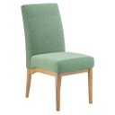 Ver imagem 1 de Cadeira de Jantar Estofada Beatriz Tecido Linho Verde - Poltronas Do Sul