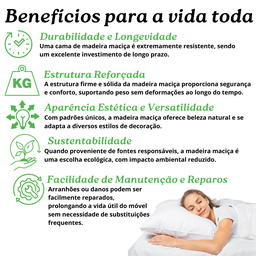 Cama de Casal Maiorca de Madeira Maciça Angelim Pedra/tauari Mel - 3