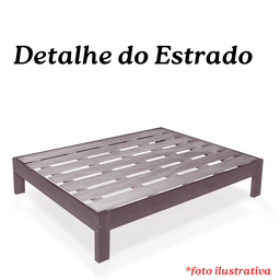 Cama de Casal Maiorca de Madeira Maciça Angelim Pedra/tauari Mel - 4