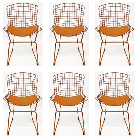 Kit 6 Cadeiras para cozinha BERTOIA cobre - Direto de Fábrica