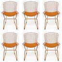 Ver imagem 1 de Kit 6 Cadeiras para cozinha BERTOIA cobre - Direto de Fábrica