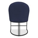 Ver imagem 6 de Kit 08 Cadeiras Poltrona de Jantar Bela Suede Azul Marinho Base Metálica Industrial Preto -