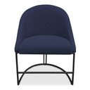 Ver imagem 4 de Kit 08 Cadeiras Poltrona de Jantar Bela Suede Azul Marinho Base Metálica Industrial Preto -