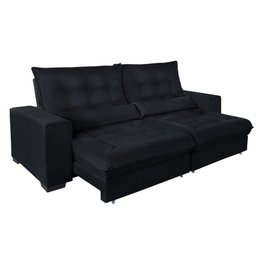 Sofá Retrátil e Reclinável 2,50m Molas Ensacadas Suede Miami - Sofá Casa - 1