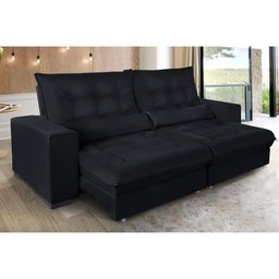 Sofá Retrátil e Reclinável 2,50m Molas Ensacadas Suede Miami - Sofá Casa - 2