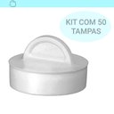 Ver imagem 2 de Kit 50 Tampas Plástica Para Válvula Tanque Pia Escoamento