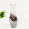 Vaso Grafite Prata Decorativo Espelhado 27x9cm Vidro Degradê - 4