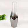 Vaso Grafite Prata Decorativo Espelhado 27x9cm Vidro Degradê - 1