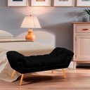 Ver imagem 3 de Recamier Estofada Casal King Size Ayla Veludo Preto