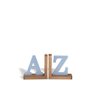 APARADOR DE LIVROS SUPORTE EM MADEIRA BIBLIOCANTO A-Z AZUL ALFABETO APOIADOR PORTA JOGOS INFANTIL - 2
