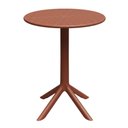 Ver imagem 1 de Mesa para Jardim Redonda 2 em 1 Tampo em Polietileno Estrutura em Plástico Terracota Simpla