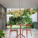 Ver imagem 2 de Mesa para Jardim Redonda 2 em 1 Tampo em Polietileno Estrutura em Plástico Terracota Simpla
