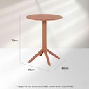 Ver imagem 4 de Mesa para Jardim Redonda 2 em 1 Tampo em Polietileno Estrutura em Plástico Terracota Simpla