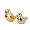 Ver imagem 1 de Enfeite Casal Pássaro Calopsita Dourado 11/16cm Passarinho