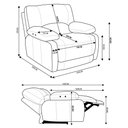 Ver imagem 4 de Poltrona do Papai Reclinável Elétrico Power Touch Small Asmará Couro Off White G43 - Gran Belo