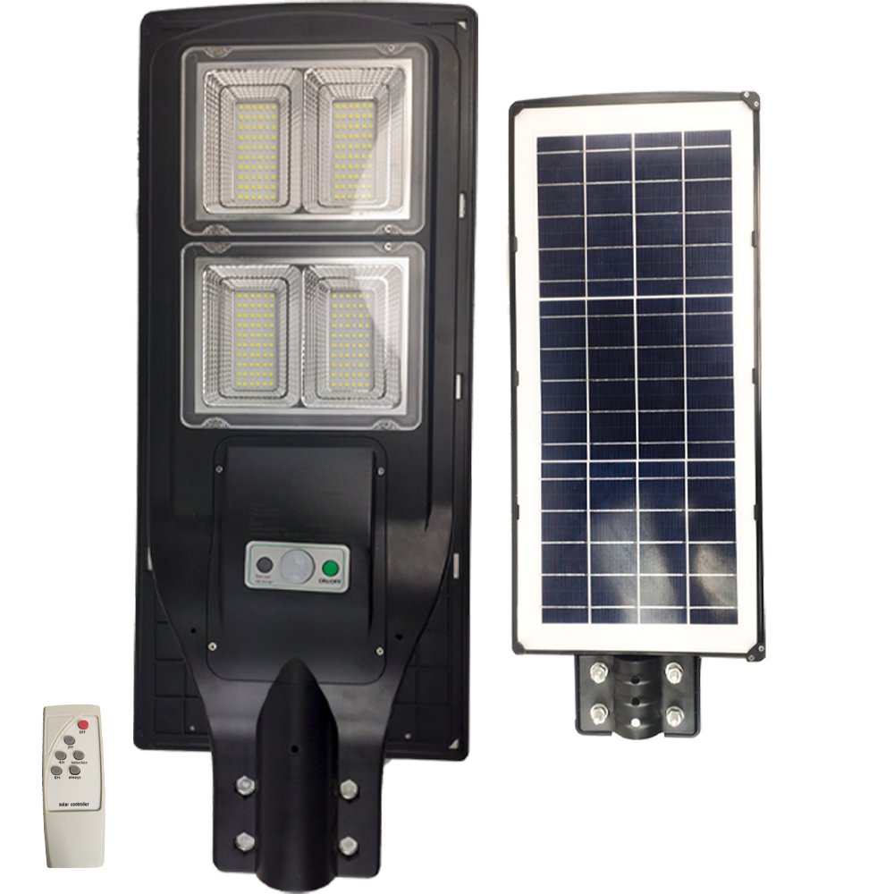 Luminária Solar 240W LED Poste Rua Sensor Movimento Controle Casas Jardins Refletor