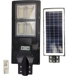 Luminária Solar 240W LED Poste Rua Sensor Movimento Controle Casas Jardins Refletor - 1