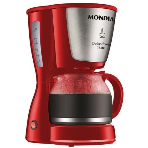 Cafeteira Dolce Arome Red Inox C-3518X Mondial Vermelha e Inox 2687-03 127V