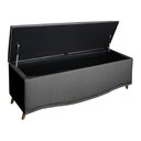 Ver imagem 5 de Calçadeira Sapateira Baú Holanda 1,95 Linho Cinza Escuro - Star Confort