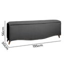 Ver imagem 6 de Calçadeira Sapateira Baú Holanda 1,95 Linho Cinza Escuro - Star Confort