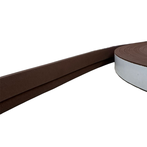 Moldura Roda Teto Eva Autocolante E23 3,5cmx1cm 25 Metros - Marrom