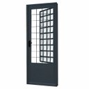Ver imagem 1 de Porta de Aço com Postigo Grade Quadriculada Minas Sul Primer 215 x 85 x 12cm Mgm