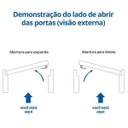 Ver imagem 2 de Porta de Aço com Postigo Grade Quadriculada Minas Sul Primer 215 x 85 x 12cm Mgm