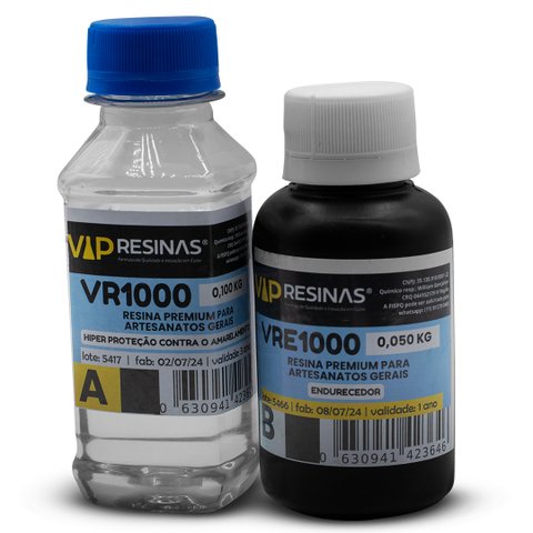 Resina Epóxi + Endurecedor Uv Vr1000 150g Baixa Espessura