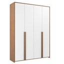 Ver imagem 1 de Guarda-Roupa Infantil MDF 4 Portas Modulados Branco/Mel