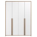 Ver imagem 4 de Guarda-Roupa Infantil MDF 4 Portas Modulados Branco/Mel