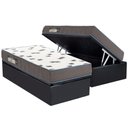 Ver imagem 1 de Conjunto Box Baú Solteiro: Colchão Espuma Ortobom D33 Light Saúde + Base Crc Suede Gray(88x188)