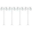 Ver imagem 1 de Kit 4 Postes Luminária para Praça Jardim 2m Branco Alumínio E27 Global Dital Iluminação Externa