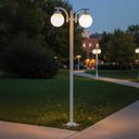 Ver imagem 2 de Kit 4 Postes Luminária para Praça Jardim 2m Branco Alumínio E27 Global Dital Iluminação Externa