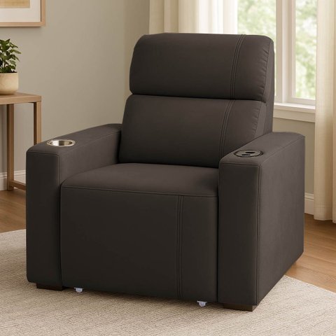 Cadeira do Papai Ocean Retratil Reclinavel Porta Copo Usb Marrom