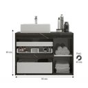 Ver imagem 2 de Gabinete de Banheiro 90cm sem Cuba Ref 920 Cewal - Arenito/branco