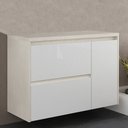 Ver imagem 1 de Gabinete de Banheiro 90cm sem Cuba Ref 920 Cewal - Arenito/branco