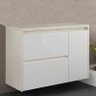 Gabinete de Banheiro 90cm sem Cuba Ref 920 Cewal - Arenito/branco - 1