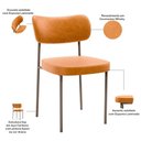 Ver imagem 7 de Cadeira Decorativa Sala de Jantar Melina Base Arena L02 Couríssimo Whisky - Lyam Decor