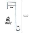 Ver imagem 3 de 3 Suporte Gancho P/ Pendurar Planta Caibro 1 Metro 8cm Abert