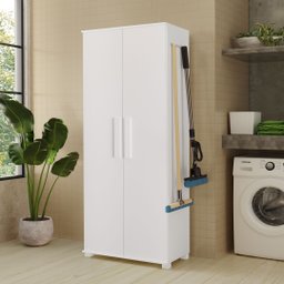 Armário Multiuso Organizador para Lavanderia e Cozinha:branco - 5