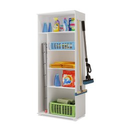 Armário Multiuso Organizador para Lavanderia e Cozinha:branco - 4