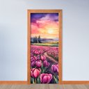 Ver imagem 2 de Adesivo de Porta - Tulipas Aquarela