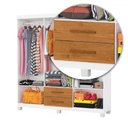 Ver imagem 5 de Guarda-roupa Solteiro Aurora 6 Portas 2 Gavetas com Espelho 22117 Branco/cinamomo - Carioca Móveis