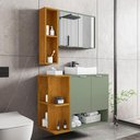 Ver imagem 6 de Gabinete Espelheira e Cuba Branca 70 Cm Ibiza Pistache Naturalle Bechara