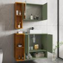 Ver imagem 4 de Gabinete Espelheira e Cuba Branca 70 Cm Ibiza Pistache Naturalle Bechara